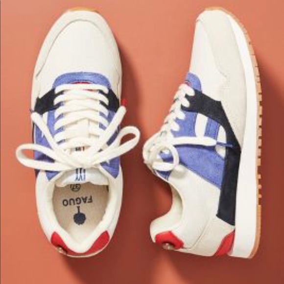 Faguo - Navy and Grey Sneakers in Nylon Suede and Recycled Polyester - –  The Good Chic